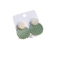 Pendientes de mariposa de ganchillo creativos de gama alta para mujer, pendientes de moda de colores redondos para mujer