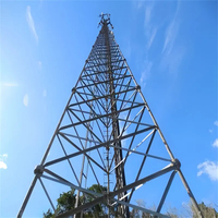 Mât d'antenne WiFi en acier galvanisé à chaud de 100 pieds, tour de télécommunication pour la communication avec une durée de vie de 20 à 50 ans