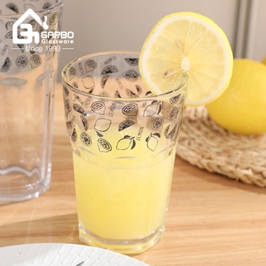 Vaso de Vidrio con Diseño de Limón para el Verano, Proveedor Chino, Vasos de Vidrio para el Hogar, Mayorista - Product Image 2