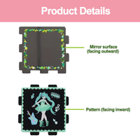 Lampe à lentille acrylique personnalisée avec impression UV LED transparente, motif ange de dessin animé et anime, cadeau d'affaires