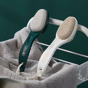 Foot Callus Remover With Pumice Stone Oval TPE Material White For Dead Skin Removal Foot Scrubber - Product Image 2