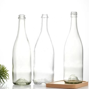 Venda Direta de Fábrica Garrafa de Vidro Transparente Âmbar Verde de 750 ml para Champanhe - Product Image 1