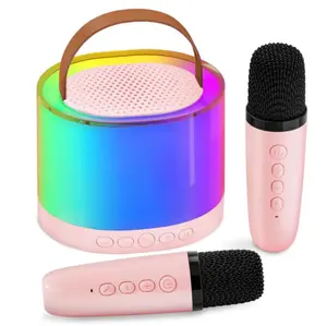 Hot 52 Mini Portable BT Wireless HIFI Koraoke Speaker with Microphone ABS Music Player Home Party Popular Phone Music Streaming