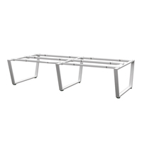 Cadre de table de bureau en métal moderne Face-of-face 4 sièges
