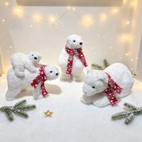 Nouvelle Décoration de Noël : Adorable Ours en Peluche Blanc, Poupée en Tissu, Petit Cadeau, Matériau Bulle, Présentation Vitrine Chine
