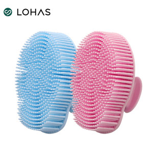 Personal Care Custom Logo Body Bathing Exfoliator <b>Scrub</b> Silicone Shower <b>Brush</b> Body Buffer Premium Silicone Scrubber - Product Image 1