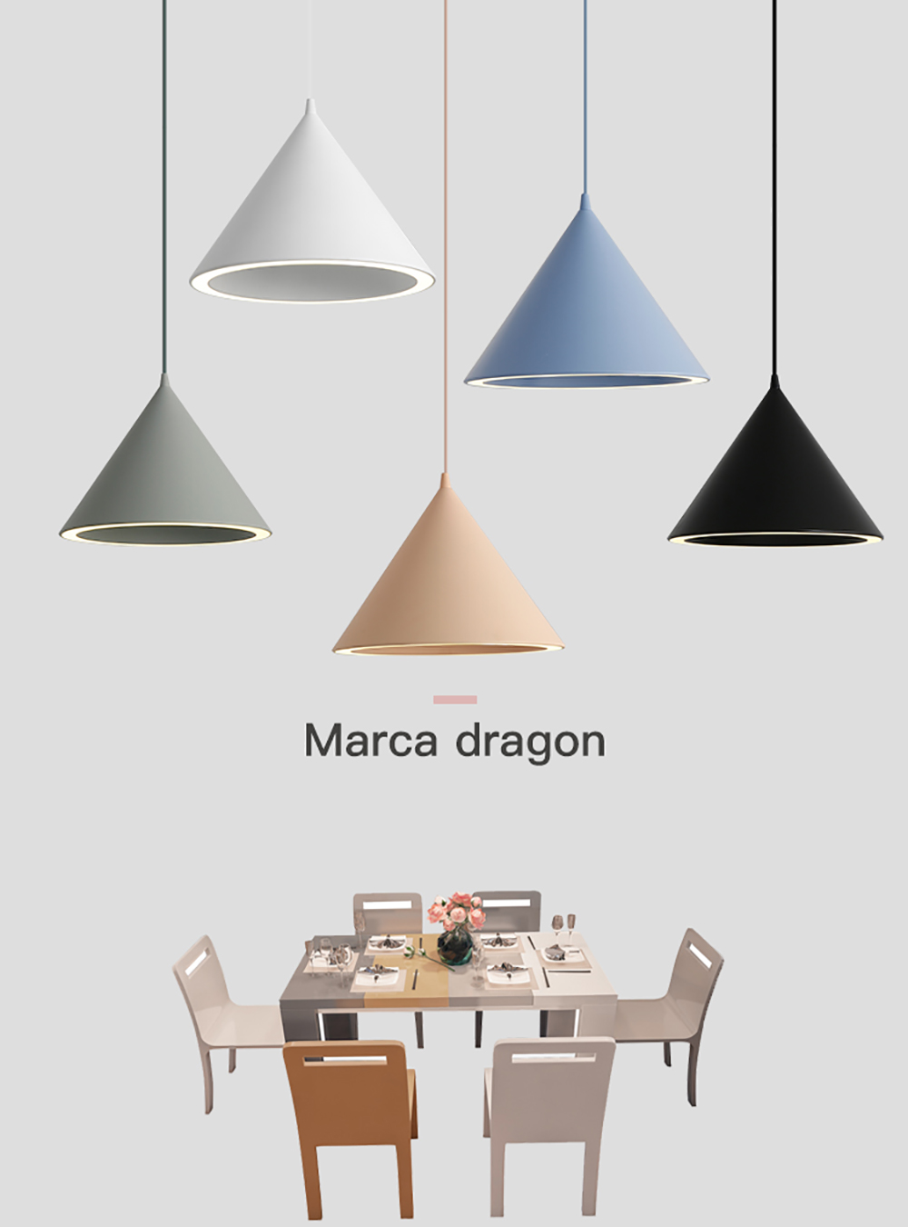 Nordic Pendant Lights Ceiling Light Hanging Pendant Lamp Iron Metal Modern Colorful Chandelier For Kitchen