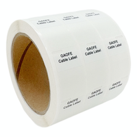 Étiquettes pour câbles, papier imperméable, taille et couleur personnalisables, autocollants adhésifs avec code-barres/code QR pour usage industriel et alimentaire
