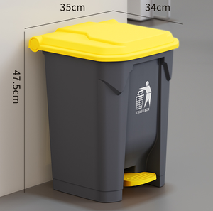 سلة مهملات بلاستيكية بدواسة وغطاء سعة 15/20/30/50/80/100 لتر بسعر الجملة من مصنع صيني - Product Image 2