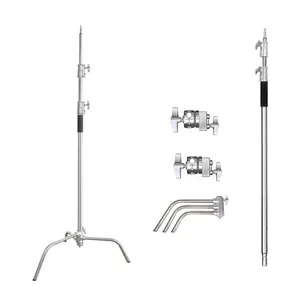 Stainless Steel Heavy Duty C Stand 1.5-3.3 Meters Adjustable Photographic Sturdy Tripod für Reflectors Softboxes