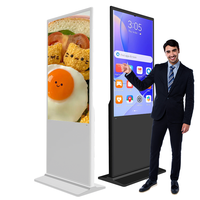 Kiosque d'affichage numérique Android 11 Wi-Fi 49/55 pouces avec carte SIM, moniteur ultra-large pour affichage numérique en public intérieur, vidéo pour magasin