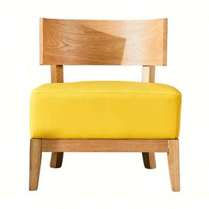 Chaises de salle à manger modernes pour appartement école Chaise de salle à manger solide avec couverture en cuir en bois personnalisée pour restaurant - Product Image 5