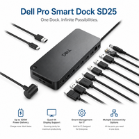 Base de Conexión Inteligente USB-C Dell SD25, 130W PD, Pantalla Cuádruple DP, RJ45 2.5GbE, Base Empresarial