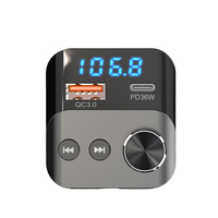 Lecteur MP3 portable pour voiture, transmetteur FM, Bluetooth 5.3, QC3.0, PD36W, charge USB, mains libres, BC98