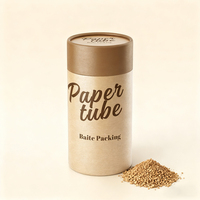 Tube en papier kraft personnalisé, écologique, de qualité alimentaire, hermétique, pour emballage de café, thé, matcha, épices, biodégradable, pour OEM Vanishing