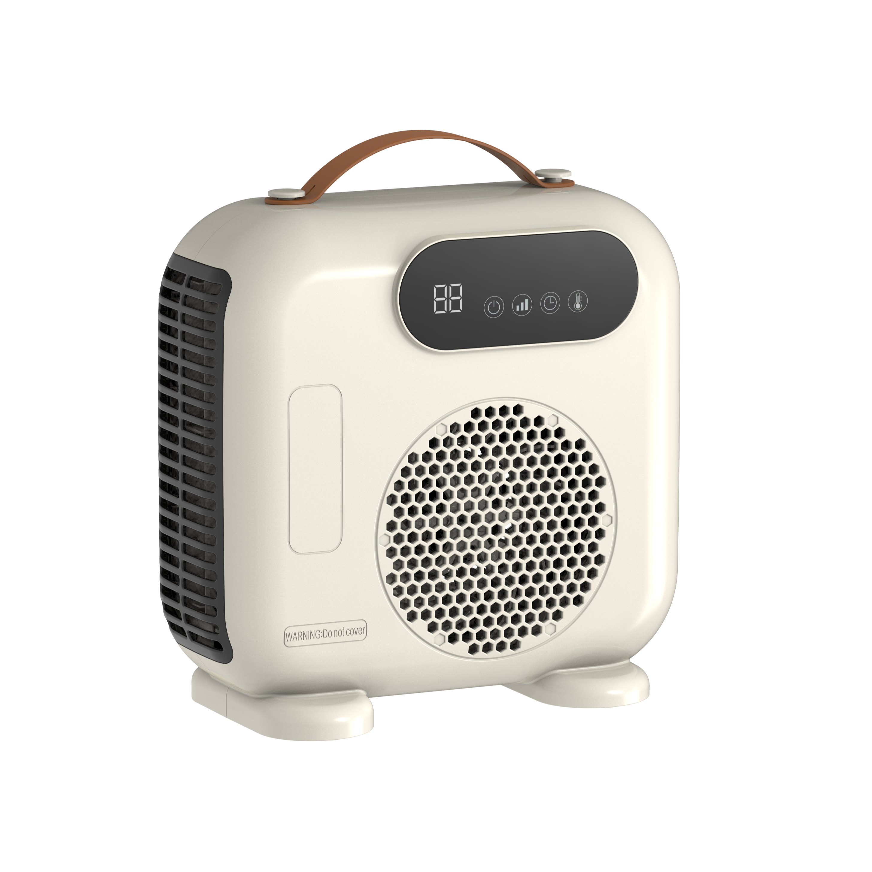 Smart Mini PTC Heater 3-Mode 24H Timer Dual Heating/Cooling with Adjustable Temp Compact Electric Desk Heater for Office/Home
