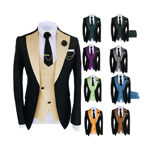 Trajes de Negocios de 3 Piezas para Hombre, Talla Grande, Estilo Nuevo 2024, Corte Entallado, Tela de Pana, Trajes de Boda Modernos para Hombre - Product Image 1