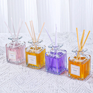 Eco-Friendly Sustainable Glass Bedroom Air Freshener-Square <strong>Reed</strong> <strong>Diffuser</strong> 50ml Alcohol-Free Lemon Scent Safe <strong>for</strong> Families 7-15 - Product Image 6