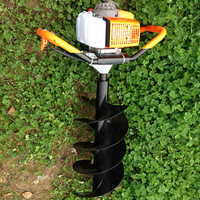Tarière thermique portative 48CC 2 temps pour le forage de trous, la plantation d'arbres et les travaux de terrassement, outil de piquage portable pour une personne