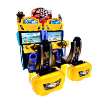 Machine de jeu de course de voitures simulateur de luxe Outrun Racing 2 Players, pour centre de jeux d'arcade, à monnayeur