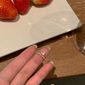 Bagues de joaillerie fine plaquées or, ornées de diamants et de cristaux, motifs papillon, nœud et cœur, style vintage délicat, bijoux de mode pour femme - Product Image 6