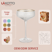 Fournisseur de verrerie en verre de Chine CRYSTAL, vente en gros de gobelets à bord doré 390 ml, verre à vin de luxe fait à la main pour bar, restaurant, restauration