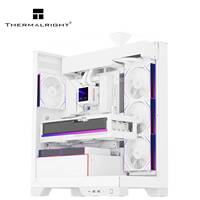 Thermalright TR-A30 ARGB White Casing PC ATX Tanpa Pilar Mendukung GPU 400mm dan 7 Kipas untuk Gaming Desktop