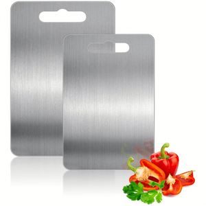 Bloques de Cocina Rectangulares Antibacterianos y Antimoho de Titanio Plateado 100% Modernos y Ecológicos de 2 mm de Grosor, a la Moda - Product Image 1