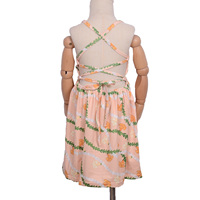 Cd-6-2 Robe Hawaïenne Personnalisée à Imprimé Floral en Coton avec Bretelles Ajustables pour Filles