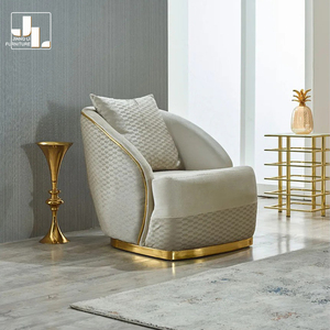 Hotel im italienischen Stil Villa 3 2 1 Akzent Sofa Modernes Wohnzimmer Wohnzimmer Luxus Khaki Samt Sofa Möbel Set - Product Image 5