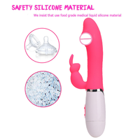 2-in-1 Leistungsstarker Rabbit-Dildo-Vibrator für Erwachsene USB-Stromversorgung G-Punkt Echt Stoßender Vibrator für Frauen