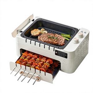 Nouveau Barbecue Électrique Portable en Acier Inoxydable pour Hôtel et Cuisine Domestique, Sans Fumée, Multifonctionnel, Grill Pan Intérieur 1300W - Product Image 1
