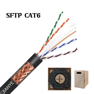 Chất lượng cao đồng cáp máy tính 305m FTP SFTP CAT6 cáp 23 AWG PVC Áo khoác CE chứng nhận cáp SFTP 305m đôi áo khoác - Product Image 2