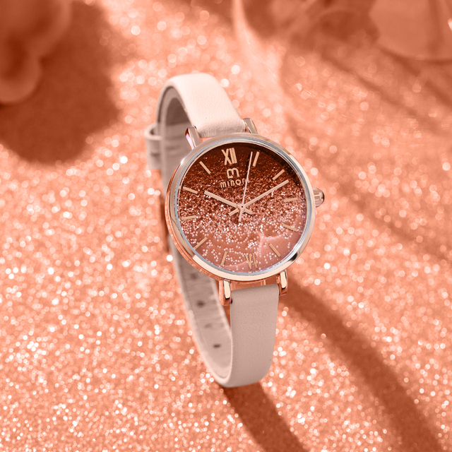 New Arrival Ladies Quartz Wristwatch with Starry Sky Design Custom Logo Fashion Leather Watch for Women Business Coin Type