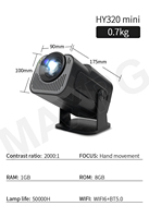 200 ANSI HY320 Mini nouveau projecteur intelligent Mini vidéo TV luminosité Portable Android 720p