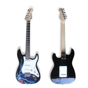 थोक guitarra electrica चीन कारखाने से ध्वनिक इलेक्ट्रिक गिटार basswood शरीर को छोड़ दिया