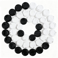 Respectueux de l'environnement personnalisé 80mm 90mm blanc/noir PP PS papier gobelet couvercle café couvercles en plastique jetables