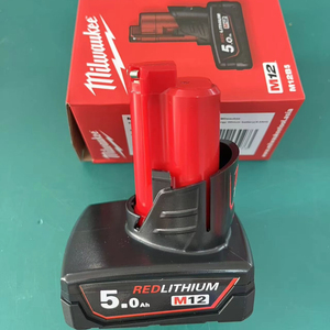 工場直送 ミルウォーキー M12B5 <span class=keywords><strong>12V</strong></span> 5Ah REDLITHIUM リチウムバッテリー カラーボックス入り 電動工具用バッテリー - Product Image 1
