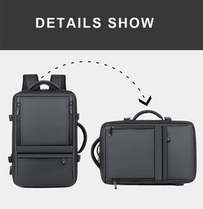 Custom Expandable Usb Port Men <b>Waterproof</b> Computer Laptop Business Travel <b>Backpack</b> - Product Image 6
