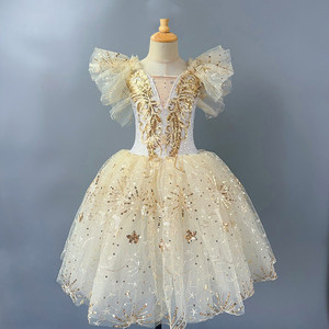 Robe de ballet pour enfants, costume de spectacle long, robe en tulle à manches courtes, modèle de <span class=keywords><strong>danse</strong></span> du Petit Cygne pour filles - Product Image 5