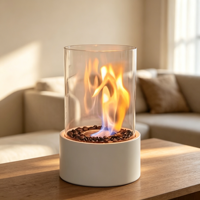Meilleur mini chauffage portable manuel personnalisé, foyer à bioéthanol de table en métal, insert de cheminée pour salon, chauffage intérieur à feu véritable