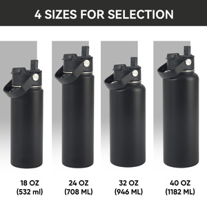 Botella de Agua Aislada Portátil de 24 oz, Doble Pared, Tapa con Pajita Abatible, Libre de BPA, Asa de Transporte, para Senderismo, Viajes y Uso al Aire Libre - Product Image 6