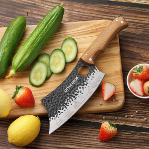 Little Cook <span class=keywords><strong>Couteau</strong></span> à couperet <span class=keywords><strong>de</strong></span> 6 pouces avec <span class=keywords><strong>manche</strong></span> en <span class=keywords><strong>bois</strong></span> <span class=keywords><strong>Couteau</strong></span> <span class=keywords><strong>de</strong></span> cuisine polyvalent <span class=keywords><strong>pour</strong></span> couper la viande et les légumes <span class=keywords><strong>pour</strong></span> une utilisation en plein air - Product Image 5