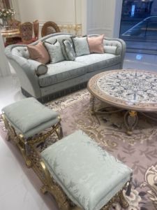 Tabouret de loisirs confortable et respirant en tissu de luxe de haute qualité, adapté à un usage familial ou en appartement - Product Image 3