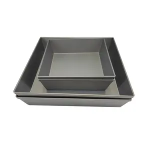 Custom Size Welding-corners Hardening Non Stick Aluminum Square Cake Baking Pan Oven Tray Baking Dishes & Pans