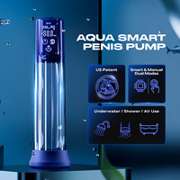 Bomba de Alargamiento de Pene Aqua Smart, 9 Modos Inteligentes, Uso Subacuático y en Aire, Succión Automática al Vacío, Masturbador, Juguetes Sexuales para Hombres