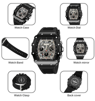 SKMEI # Reloj de Pareja Transparente de Moda con Correa de Gel de Silicona con Logotipo Personalizado 2305, Nuevo Modelo 2024