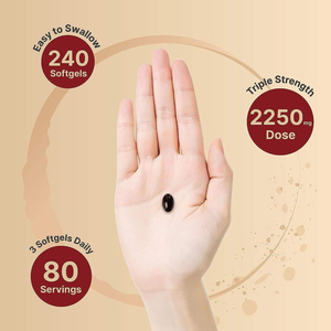 240 Cápsulas de Gel Suave de Ginseng Rojo Coreano Panax 2250mg/por Porción para Adultos, Extracto de Ginseng de 6 Años de Cultivo - Product Image 3
