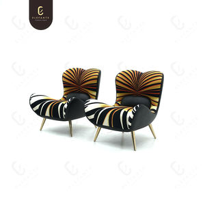 Sillones de Lujo Discreto para Sala de Estar, Muebles de Alta Gama, Estilo Similar al Diseño Italiano, Sillón de Tela con Respaldo Alto - Product Image 4