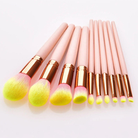 Ensemble de 10 pinceaux de maquillage professionnels de haute qualité, rose, nouveau design, pinceaux de maquillage détaillés, outils de maquillage personnalisés